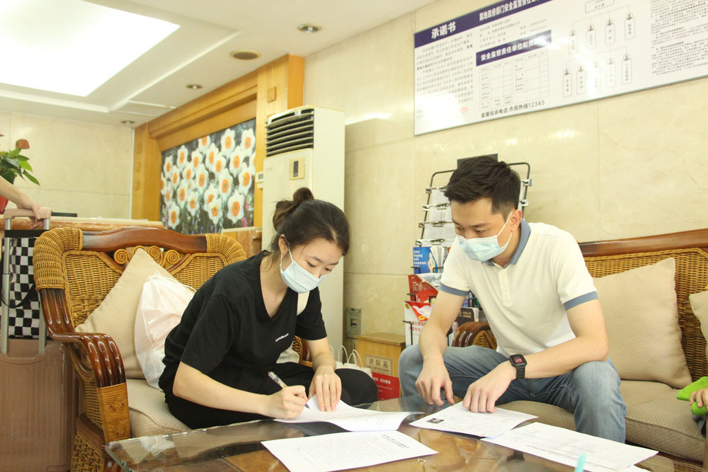 香洲区区域实习生报到现场