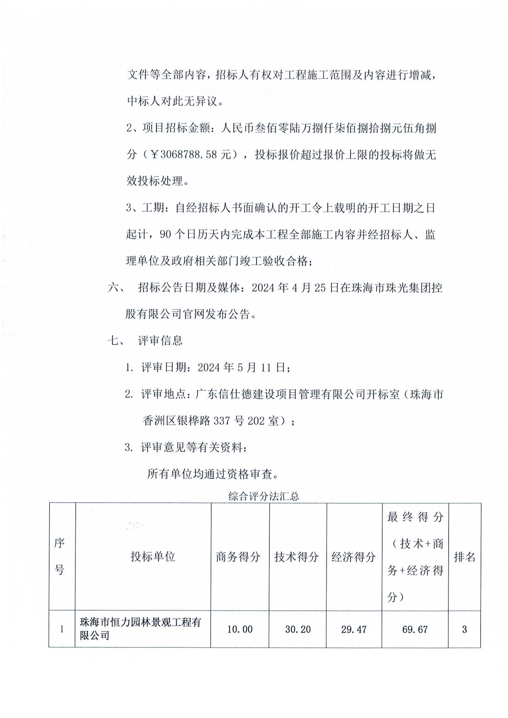 珠光前程华园项目园建工程-中标公告_01